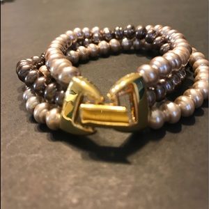 Napier tri-strand Faux Pearls